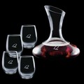 40 Oz. Edenvale Carafe w/ 4 Stanford Wine Glasses